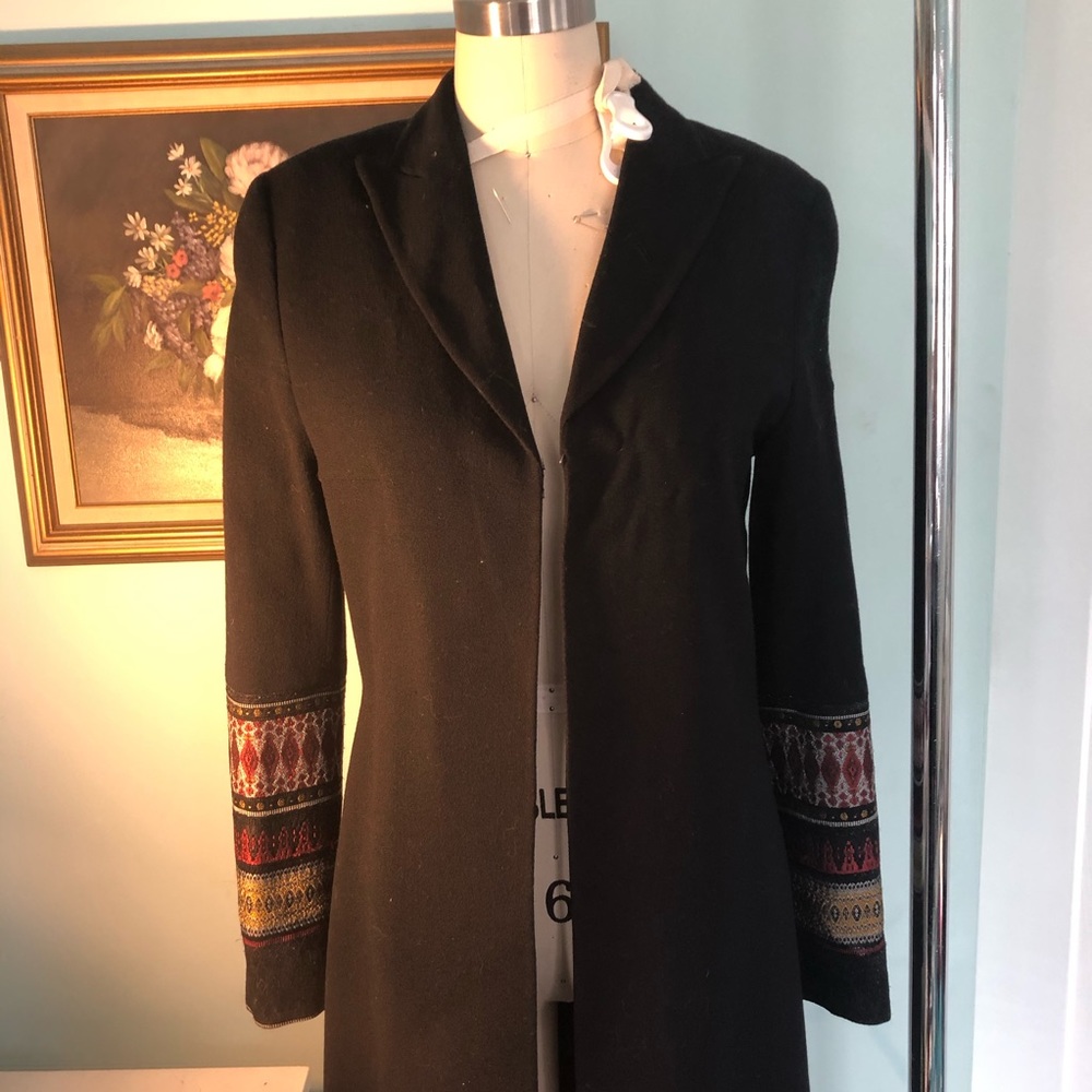 Black Wool Fashionable Coat